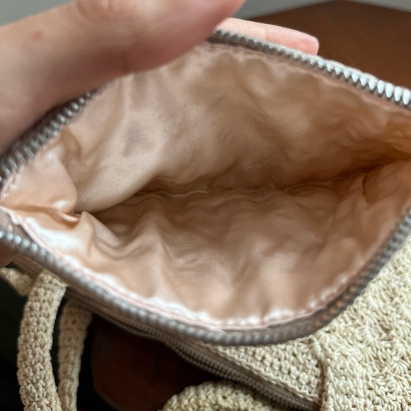 Vintage 60s Unbranded Crochet Knit Small Bag and Pouch - Picture 8 of 10